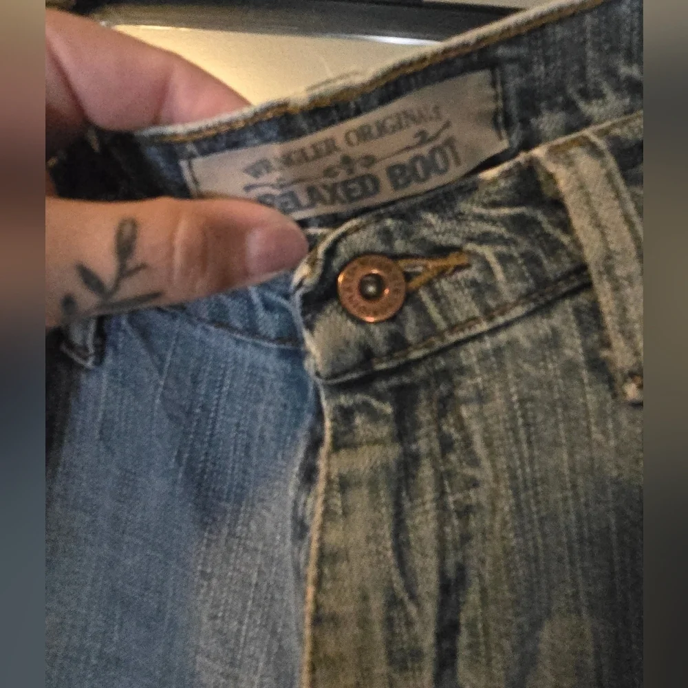 VINTAGE Y2K Wrangler Baggy Men's Distressed Faded Blue Jeans 32x30